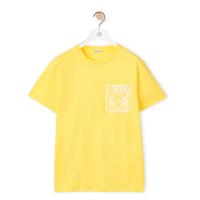 LOEWE H526Y22X25 男士黄色 棉质 Anagram 假口袋 T恤