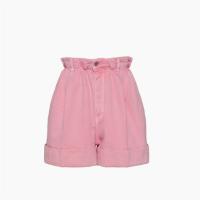 MIUMIU MP1565 女士粉红色 斜纹棉短裤
