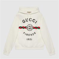 GUCCI 646953 男士白色 棉质“Gucci Firenze 1921”连帽卫衣