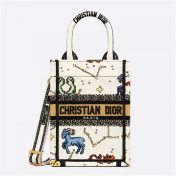 DIOR S5555CRTY 女士奶白色 迷你 BOOK TOTE 手机袋 