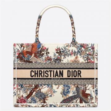 DIOR M1296ZRWD 女士米白色 中号 BOOK TOTE 手袋