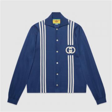 GUCCI 700477 男士蓝色 adidas x Gucci 联名系列衬衫