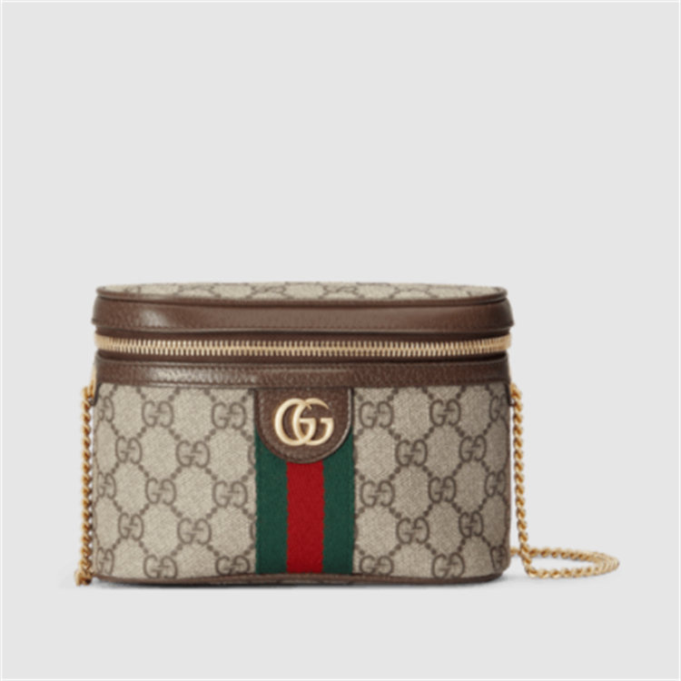 GUCCI 699765 女士米色拼乌木色 Ophidia 织带腰包