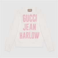 GUCCI 688219 女士米白色 “Gucci Jean Harlow”印花棉质卫衣