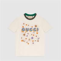 GUCCI 706124 女士米白色 Gucci Lovelight 系列棉质印花 T恤