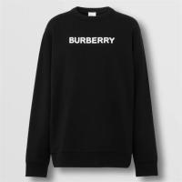 BURBERRY 80553121 男士黑色 徽标印花棉质运动衫
