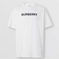 BURBERRY 80553091 男士白色 徽标印花棉质宽松 T恤衫