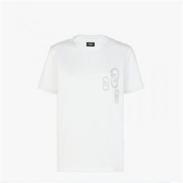 FENDI FY0894AL0OF0QA0 男士白色 平纹布 T恤