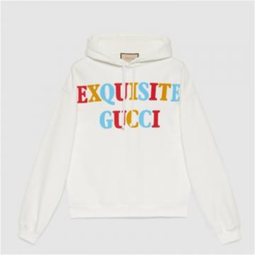 GUCCI 700120 男士白色 “Exquisite Gucci”人物卫衣