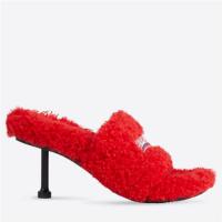 BALENCIAGA 656632W2DO16596 女士红色 FURRY 凉鞋