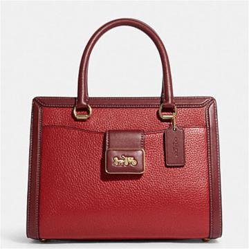 COACH CC140 IMP2Z 女士红色 拼色 GRACE CARRYALL 手袋