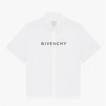 GIVENCHY BM60UB1YB8 男士白色 印花衬衫