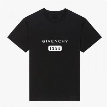 GIVENCHY BM716G3Y87 男士黑色 印花修身 T恤