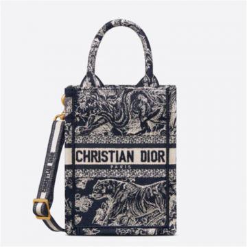 DIOR S5555CRGO 女士蓝色 迷你 BOOK TOTE 手机袋