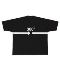 BALENCIAGA 720501TNVD51070 女士黑色 360 OVERSIZED 圆筒 T恤