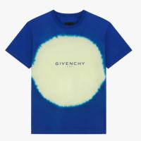 GIVENCHY BM71D23Y6B 男士蓝色 超大版型印花 T恤
