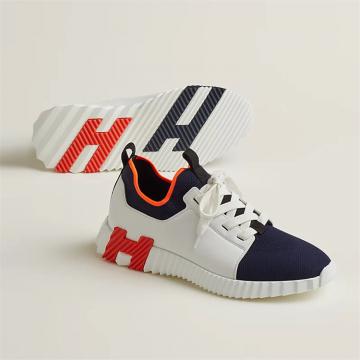 HERMES H212918ZHI2410 男士海军蓝拼白色 Depart 运动鞋