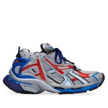 BALENCIAGA 677403W3RB61264 男士灰色拼蓝色 RUNNER 运动鞋