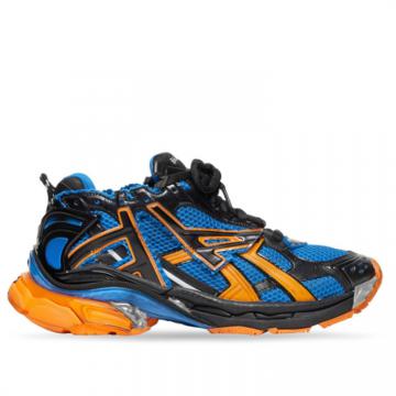 BALENCIAGA 677403W3RB34719 男士蓝色拼橙色 RUNNER 运动鞋