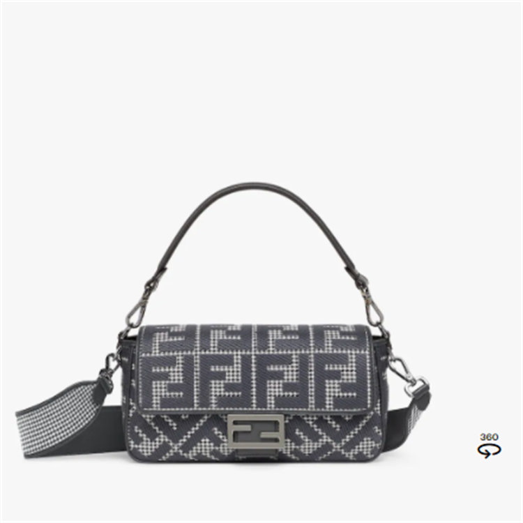 FENDI 8BR600AKRZF1J5M 女士灰色 Baguette 手袋