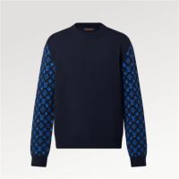 LV 1AATLS 男士蓝色 MONOGRAM 山羊绒混纺圆领衫