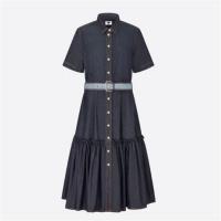 DIOR 312R17A3517 女士蓝色 DENIM COUTURE 衬衫式连衣裙