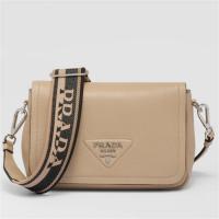 PRADA 1BD314 女士沙色 牛皮单肩包