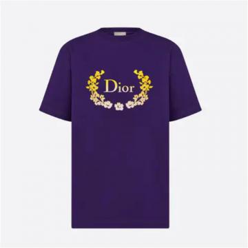 DIOR 313J696A0554 男士紫色 宽松版型 T恤