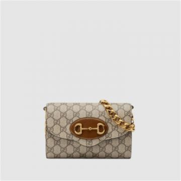 GUCCI 724713 女士乌木色 Gucci Horsebit 1955 迷你手袋