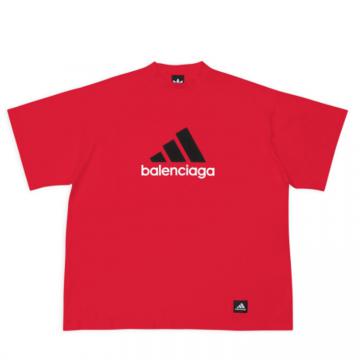 BALENCIAGA 712398TNVA66278 男士红色 BALENCIAGA / adidas OVERSIZED T恤