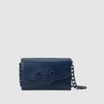 GUCCI 724713 女士蓝色 Gucci Horsebit 1955 迷你手袋