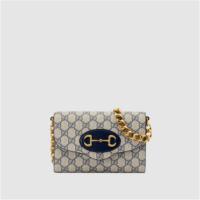 GUCCI 724713 女士蓝色 Gucci Horsebit 1955 迷你手袋