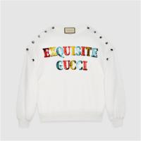 GUCCI 717416 女士白色 “Exquisite Gucci”印花棉质卫衣