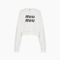MIUMIU MJL911 女士白色 刺绣棉质运动衫