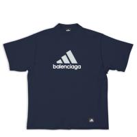BALENCIAGA 731769TNVA64356 男士深蓝色 BALENCIAGA / adidas 宽大 T恤