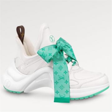 LV 1AB42W 女士白色拼浅绿色 LV ARCHLIGHT 运动鞋