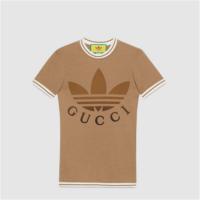 GUCCI 723405 女士驼色 adidas x Gucci 联名系列棉质 T恤