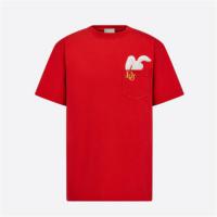 DIOR 313J651A0554 男士红色 DIOR BY ERL 宽松版型 T恤