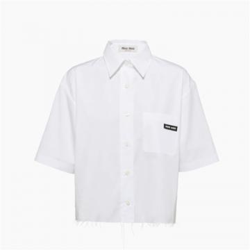MIUMIU MK1743 女士白色 府绸衬衫