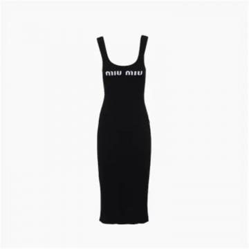 MIUMIU MMA776 女士黑色 粘胶纤维连衣裙
