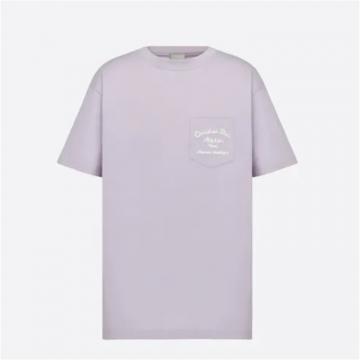 DIOR 293J645A0677 男士淡紫色 宽松版型 T恤