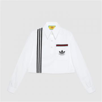 GUCCI 723270 女士白色 adidas x Gucci 联名系列棉质 Polo衫