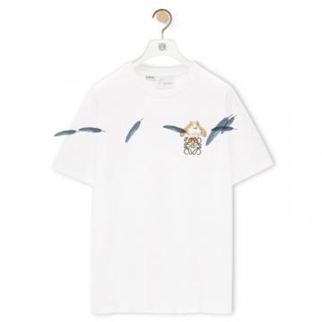 LOEWE SB44Y22X15 男士白色 棉质 Heen Anagram T恤 