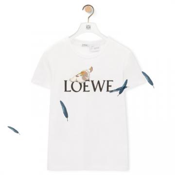 LOEWE SB44Y22X12 女士白色 棉质 Heen LOEWE T恤 