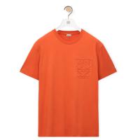 LOEWE H526Y22X65 男士橙色 棉质凸纹 Anagram T恤