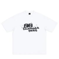 BALENCIAGA 612966TNVN49040 男士白色 HAND DRAWN BB 标识中号版型 T恤