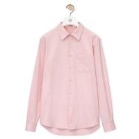 LOEWE H526Y05WAD 男士浅粉红色 棉质凸纹 Anagram 衬衫 