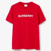 BURBERRY 80623341 女士红色 徽标印花棉质 T恤衫 