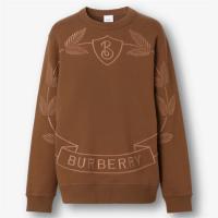 BURBERRY 80632011 男士深桦木棕 橡树叶徽章刺绣棉质运动衫 