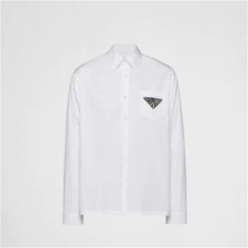 PRADA UCN467 男士白色 棉质衬衫